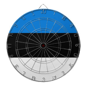 Cible De Fléchettes Tableau avec Drapeau de l'Estonie