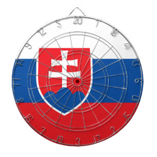 Cible De Fléchettes Tableau de bord avec drapeau de la Slovaquie