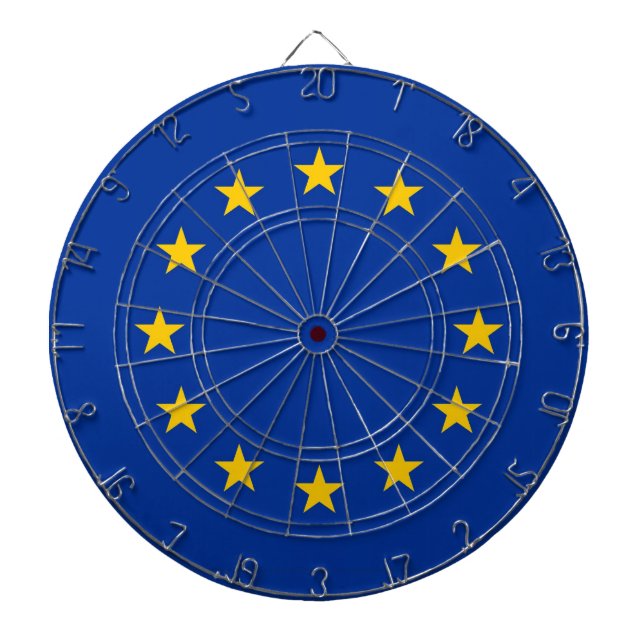 Cible De Fléchettes Tableau de bord avec drapeau de l'Union européenne (Devant)