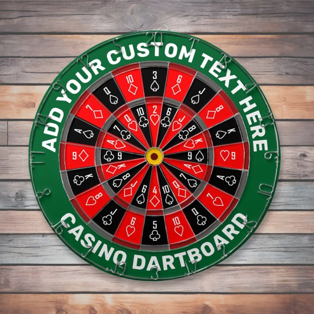 Cible De Fléchettes Tableau de bord du casino avec texte personnalisé (Créateur téléchargé)