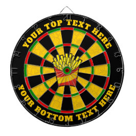 Cible De Fléchettes Tableau de bord Fries avec texte personnalisé