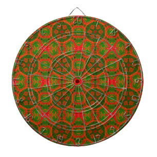 Cible De Fléchettes Tableau de bord Kaleidoscope orange et vert