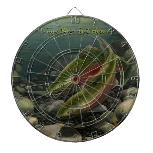 Cible De Fléchettes Tableau de bord personnalisé Saumon de pêche