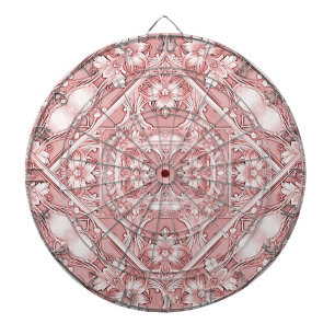 Cible De Fléchettes Tableau de bord rose floral