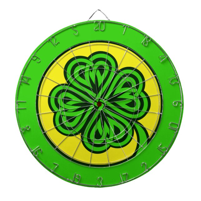 Cible De Fléchettes Tableau de bord Shamrock tribal (Devant)