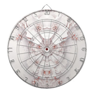 Cible De Fléchettes Tableau noir bleu rose floral