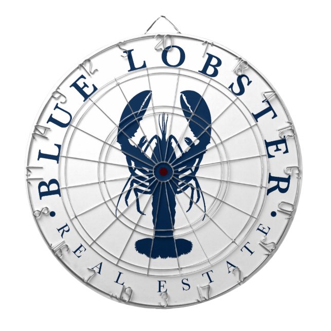 Cible De Fléchettes Tableau noir de l'immobilier de homard bleu (Devant)