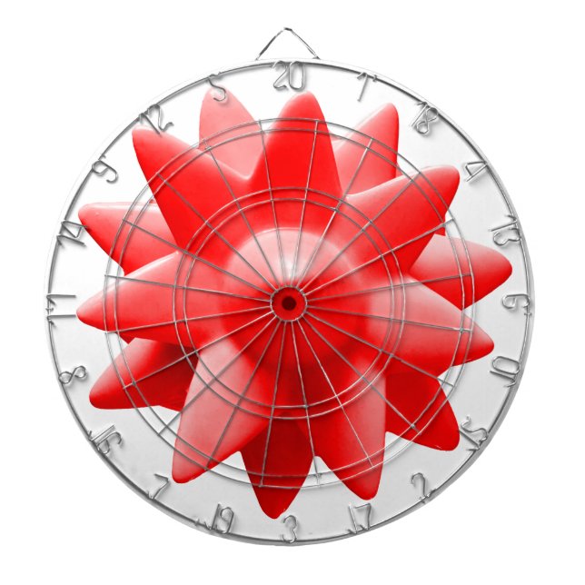 Cible De Fléchettes tableau rouge pointu (Devant)