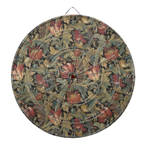 Cible De Fléchettes Tapisserie florale riche Brocade Antique Classique