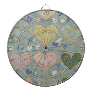 Cible De Fléchettes Tapisserie Pastel Heart