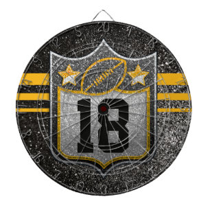 Cible De Fléchettes Team USA Sports Black and Gold Pittsburgh Football