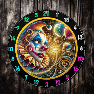 Cible De Fléchettes Tête de visage de clown avec ballons