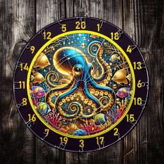 Cible De Fléchettes Tide Twilight Octopus Darboard