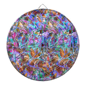 Cible De Fléchettes Tige Abstraite en verre de fond floral