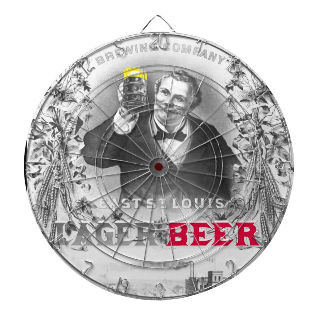 Cible De Fléchettes Toasting East St Louis Camp Beer Dartboard (Devant)