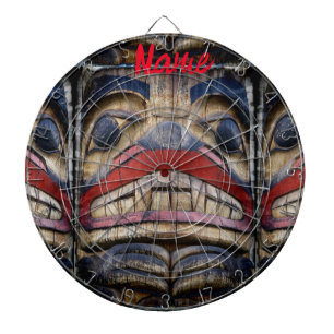 Cible De Fléchettes Tonnerre à visage totem