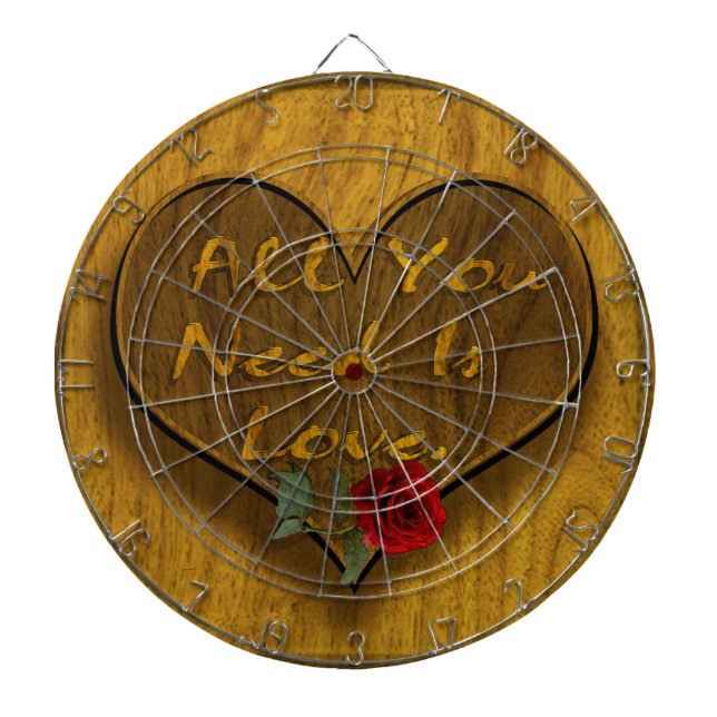 Cible De Fléchettes Tout ce dont vous avez besoin est l'amour (Devant)