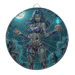 Cible De Fléchettes Traite d'Halloween ou ami Zombie w Cerveau