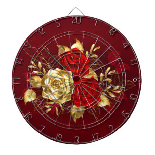 Cible De Fléchettes Trois Roses de bijoux