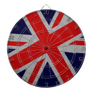 Cible De Fléchettes Union Jack dynamique sur l'impression en fibre de 