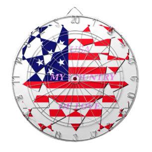 Cible De Fléchettes USA Star Spangled Love My Country of Love