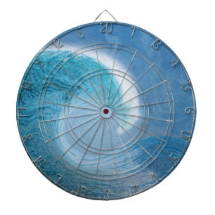 Cible De Fléchettes Vague Bleue Artistique