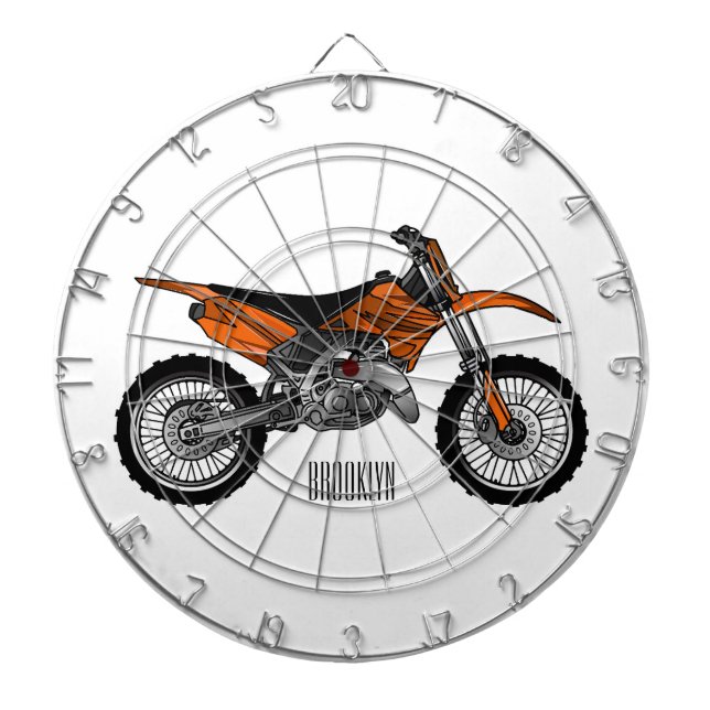 Cible De Fléchettes Vélo droit hors route moto / motocross dessin anim (Devant)