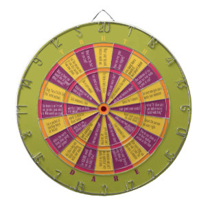 Cible De Fléchettes Vérité ou Odeur (pas de baiser) Rose vert coloré