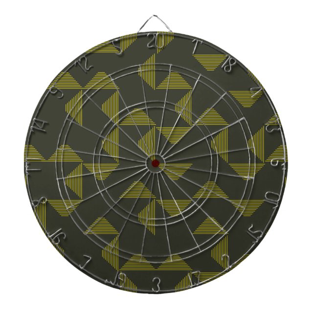 Cible De Fléchettes Vert, cool, unique, triangles tendance motif (Devant)