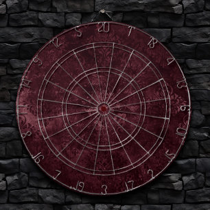 Cible De Fléchettes Vin Velvety Damask   Glam Grunge de Bordeaux Sangr