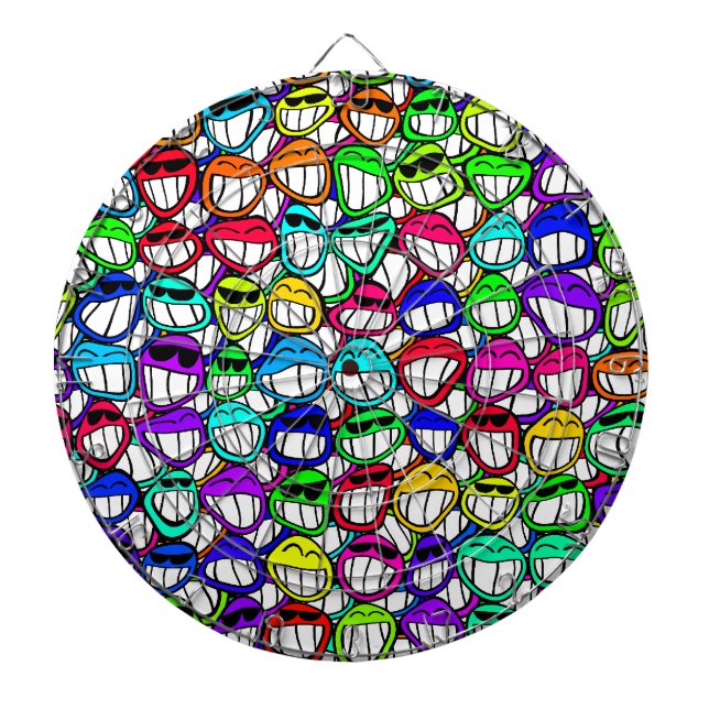 Cible De Fléchettes Visages souriants cool (Devant)