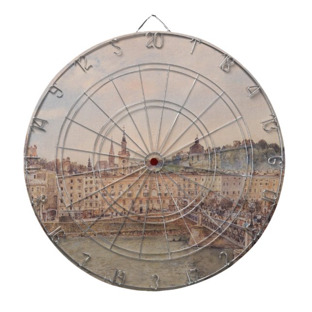 Cible De Fléchettes Vue de Salzbourg (par Rudolf von Alt) (Devant)