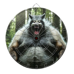 Cible De Fléchettes Werewolf Qui A Mangé Tout Le Tableau De Bord Du Vi