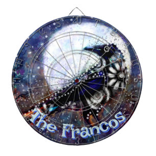 Cible De Fléchettes Whimsical Raven Moon Floral Personnalisé