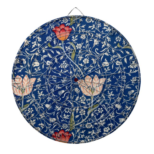 Cible De Fléchettes William Morris Medway Floral bleu (Devant)