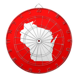 Cible De Fléchettes Wisconsin rouge et blanc