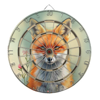 Cible De Fléchettes Yeux frappants d'un renard roux rusé règlement