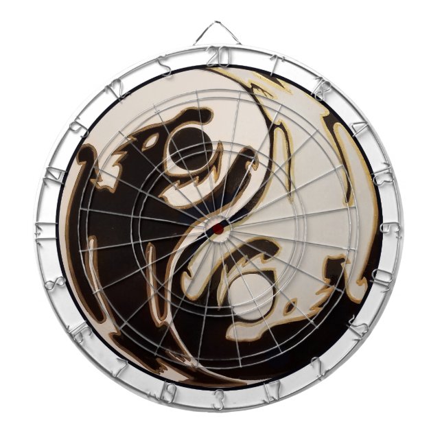 Cible De Fléchettes Yin yang Double Dragon (Devant)