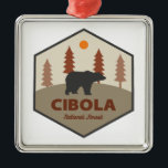 Cibola National Forest Bear Ornament Aus Metall<br><div class="desc">Cibola National Forest in New Mexico is a desert mecca for trail running, cycling, mountain biking, paddling, hiking, hunting, camping, climbing, and more!</div>