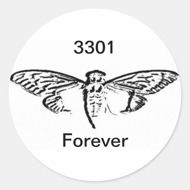 Cicada-Aufkleber Runder Aufkleber (Vorderseite)