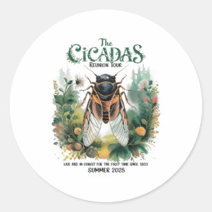 Cicada Brood Xiv Summer Wiedersehen Tour Seit 1603 Runder Aufkleber