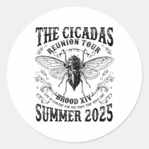 Cicada Brood Xiv Wiedersehen Tour Swarm Cicadas So Runder Aufkleber
