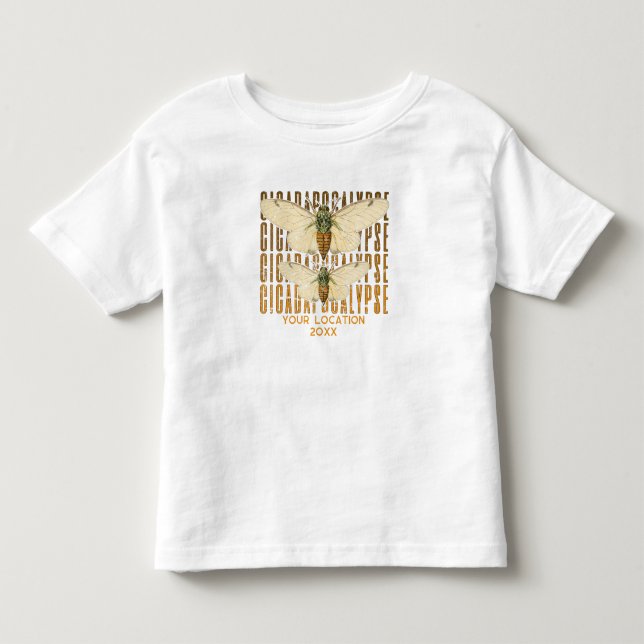 Cicada Cicadapocalypse 2024 Benutzerdefinierter St Kleinkind T-shirt (Vorderseite)