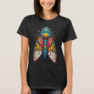 Cicada Inseco Bug Colorful Cicada Männer Frauen T-Shirt