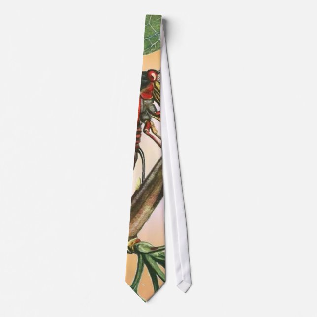 Cicada Insect Illustration Art Krawatte (Vorderseite)