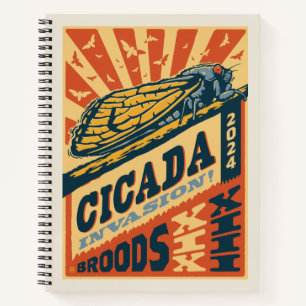 Cicada Invasion 2024 Brief Notizbuch