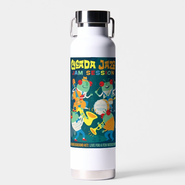 Cicada Jazz Jam Session Trinkflasche (Vorne)
