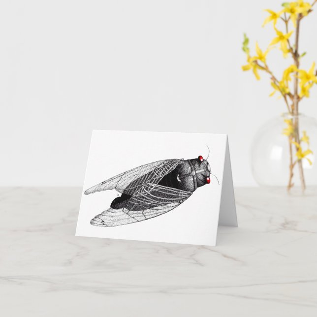 Cicada Karte (Gelbe Blume)