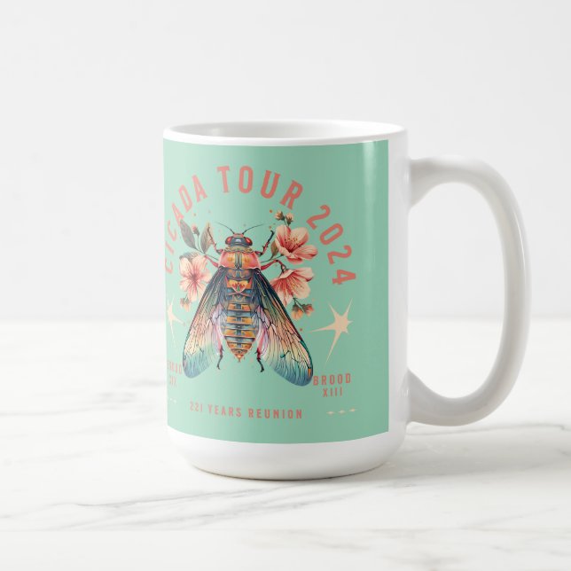Cicada Lover Cicada Fest 2024 Broods XIX & XIII Kaffeetasse (Rechts)