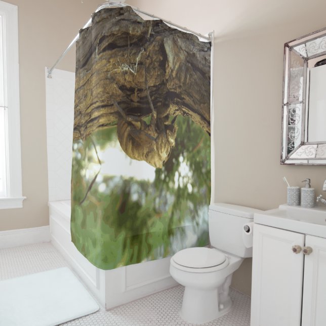 Cicada Muschel. Es war in Eile. Duschvorhang (Beispiel)